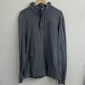 Fourlaps x Peloton Men's Gray Quarter-Snap Pullover Sweater